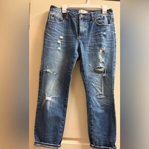 CAbi Blue Distressed Boyfriend Jeans